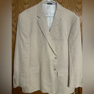 Stafford Tailored Culture Linen Blend Sport Coat – 48R